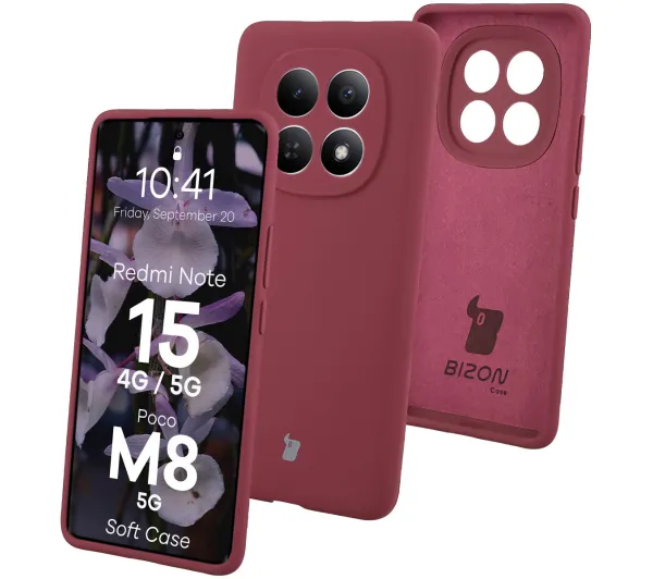 Bizon Soft do Xiaomi Redmi Note 15 / POCO M8 5G Śliwkowy