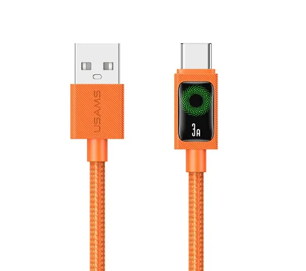 USAMS U92 USB-C do USB-A 18W 1,2m Pomarańczowy