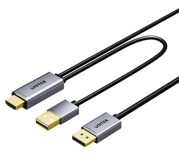 Unitek V1714A Jednokierunkowy HDMI/USB-A do DisplayPort 4K 1,8m
