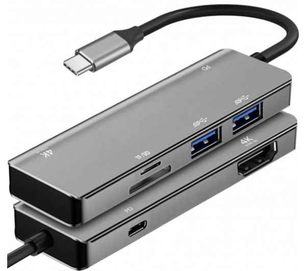ART OEM-C16 USB-C do HDMI/USB-C/2xUSB-A/Czytnik Kart