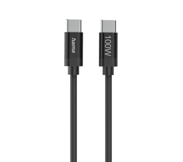 Hama 201740 USB-C do USB-C 100W 1,5m Czarny