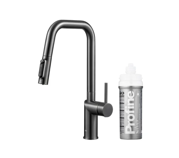 Baterie kuchenne - KFA Armatura Duero Pure Style Pull-Out 6623-314-61 Grafitowy Stal szlachetna