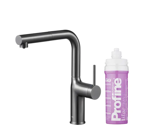 Baterie kuchenne - KFA Armatura Duero Pure Move Pull-Out 6623-425-61 Grafitowy Stal szlachetna