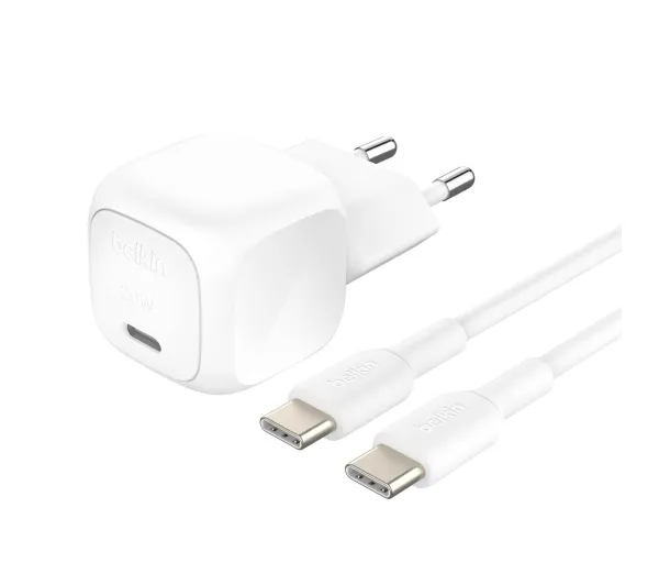 Belkin USB-C PD 3.1 20W Biały + Kabel USB-C