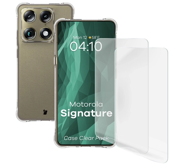 Bizon Case Clear Pack do Motorola Signature Przezroczysty