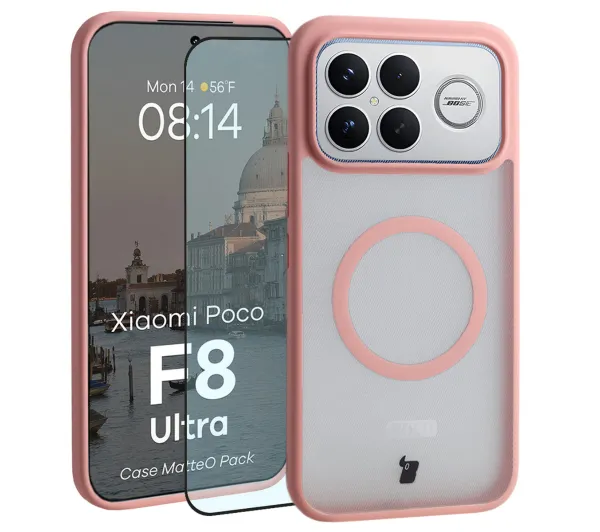 Bizon MatteO Pack do POCO F8 Ultra Jasnoróżowy