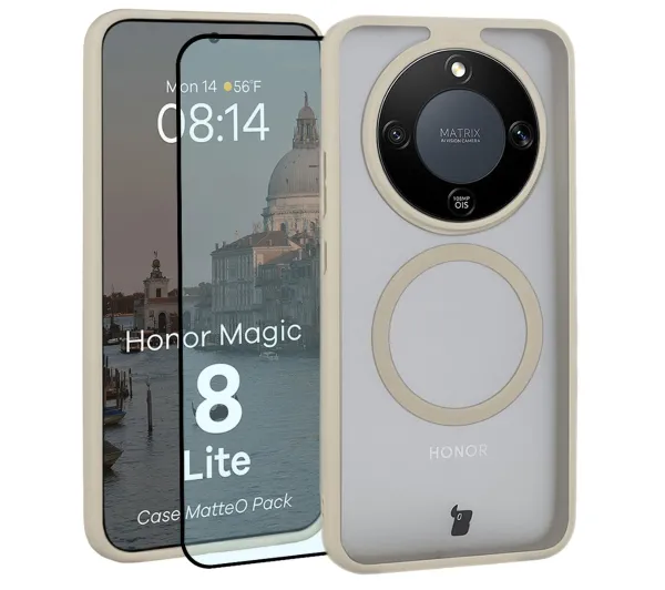 Bizon MatteO Pack do Honor Magic8 Lite Beżowy