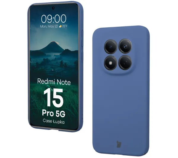 Bizon Case Łupka do Xiaomi Redmi Note 15 Pro 5G Niebieski