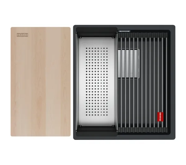 Zlewozmywaki kuchenne - Franke Kanon KNG PRO 110-37 Granitowy Czarny mat