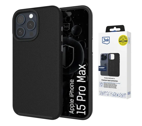 3mk Hardy Shockproof MagCase do iPhone 15 Pro Max Czarny