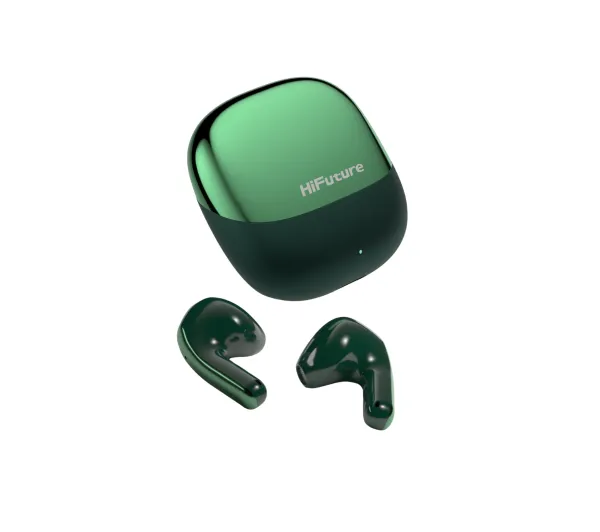 HiFuture ChromeBuds Douszne z system 4 mikrofonów + ENC Bluetooth 5.4 Zielony