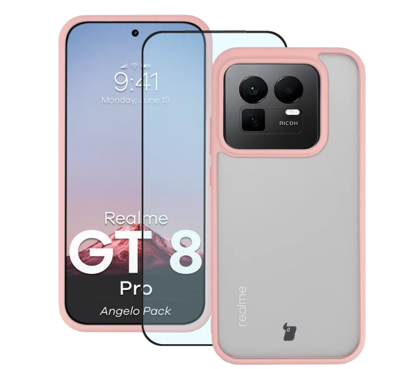 Bizon Angelo Pack do Realme GT 8 Pro Jasnoróżowy