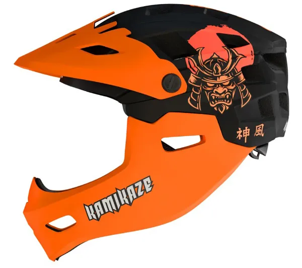 Kamikaze RONIN Helmet Orange SAMURAI L Czarno-pomarańczowy