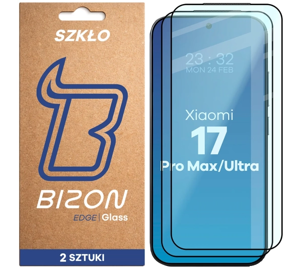 Bizon z ramką Glass Edge Duo do Xiaomi 17 Ultra / 17 Pro Max 2 sztuki