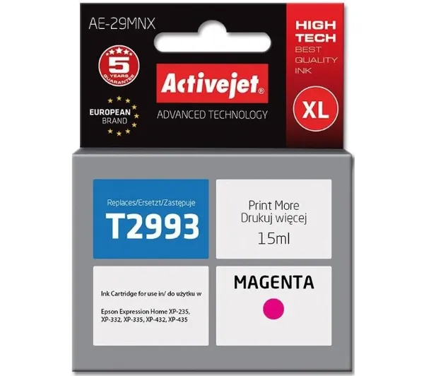 ActiveJet AE-29MNX (zamiennik 29XL T2993) Purpurowy 15 ml