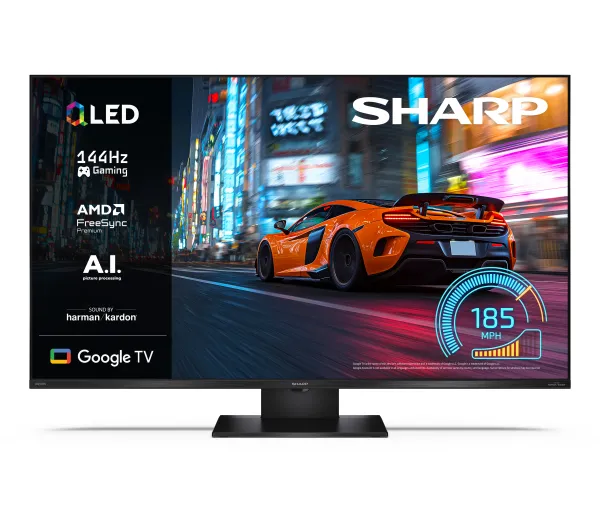Sharp 43JR7765E 43" QLED 4K 144Hz Google TV Dolby Vision Dolby Atmos Funkcje AI HDMI 2.1 DVB-T2