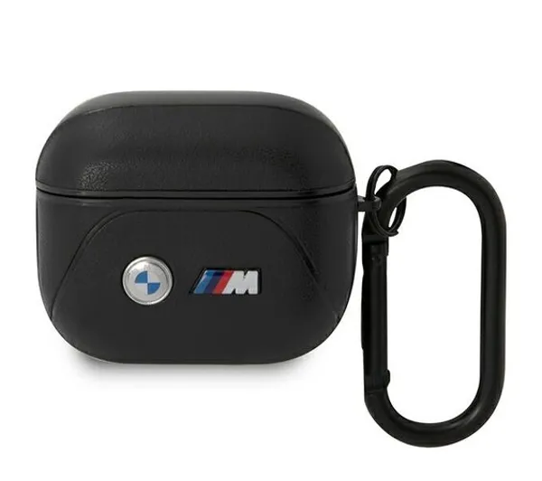 BMW Leather Curved Line do Apple AirPods 3 Czarny