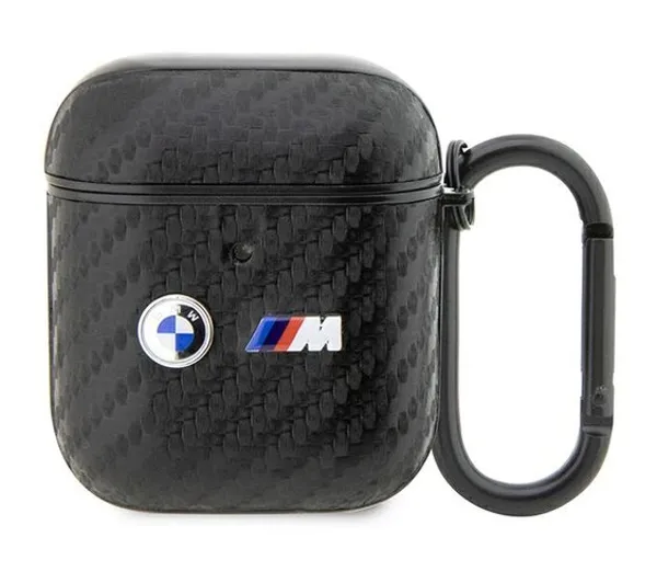 BMW Carbon Double Metal Logo do Apple AirPods 1/2 Czarny