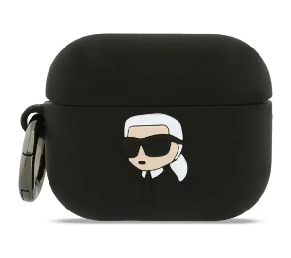 Karl Lagerfeld Silicone Karl Head 3D do Apple AirPods Pro 3 Czarny