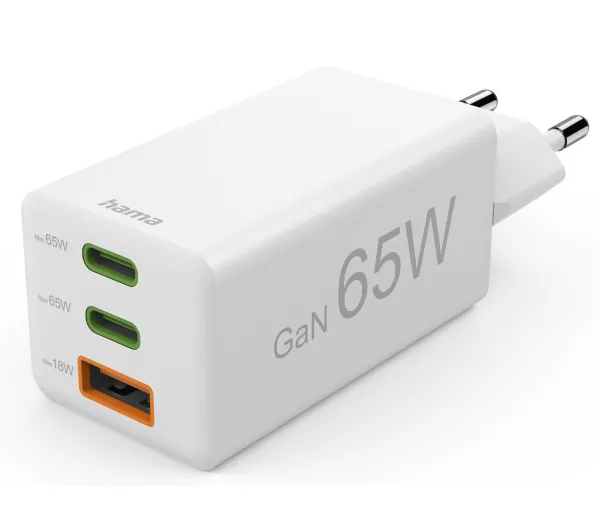 Hama Mini 125142 USB-A USB-C 65W Biały