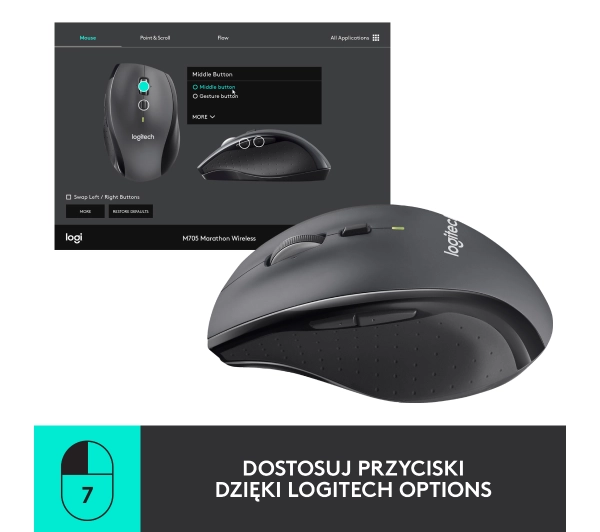 Logitech M705 Czarno-szary
