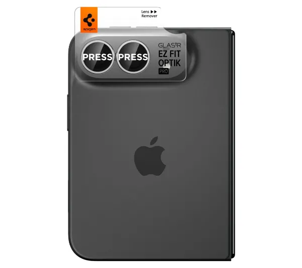 Spigen Osłona Aparatu Optik Pro Glas.TR Ez Fit 2-Pack do iPhone Duo Gwiezdna Biel