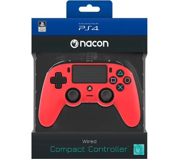Nacon Compact Controller do PS4 Przewodowy Czerwony