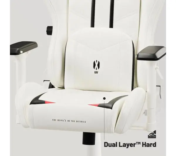 Diablo Chairs X-Ray 2.0 King Size Gamingowy do 160kg Skóra ECO Biało-czarny - Kup na Raty - RRSO 0%
