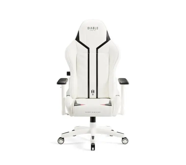 Diablo Chairs X-Ray 2.0 King Size Gamingowy do 160kg Skóra ECO Biało-czarny - Kup na Raty - RRSO 0%