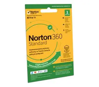 Norton 360 Standard 10GB 1 Urządzenie/1 Rok Kod aktywacyjnyDostęp po opłaceniu zakupu