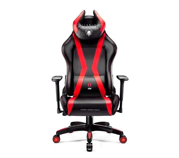 Diablo Chairs X-Horn 2.0 Normal Size Gamingowy do 160kg Skóra ECO Czarno-czerwony