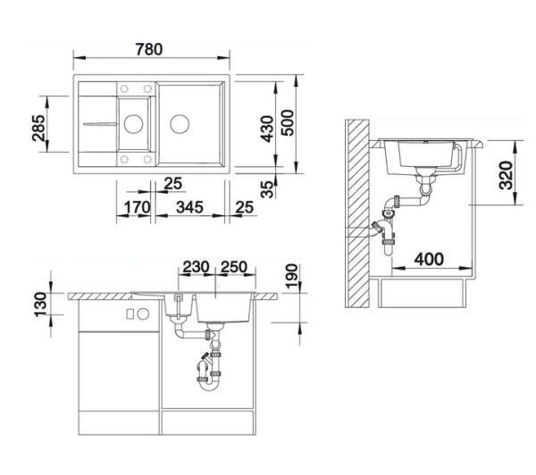 Blanco METRA 6 S Compact 513468 Granitowy Biały - Kup na Raty - RRSO 0%