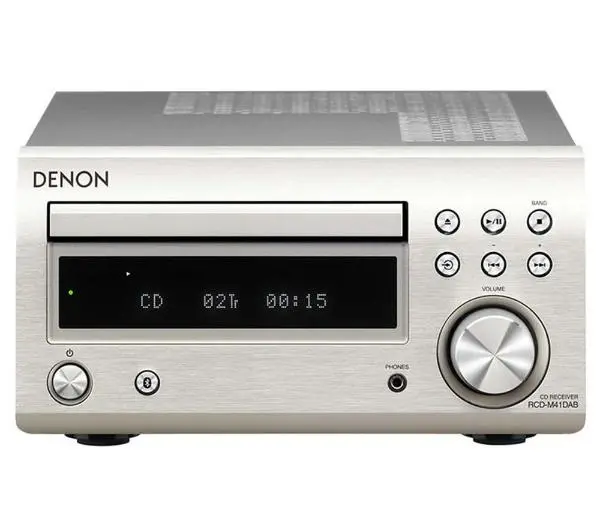 Denon D-M41DAB / RCD-M41DAB + SC-M41 60W Bluetooth Radio FM Srebrny / Czarny - Kup na Raty - RRSO 0%