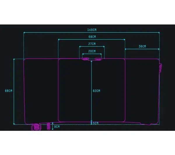 Ultradesk LEVEL V2 140cm Regulacja wysokości Czarno-zielony - Kup na Raty - RRSO 0%