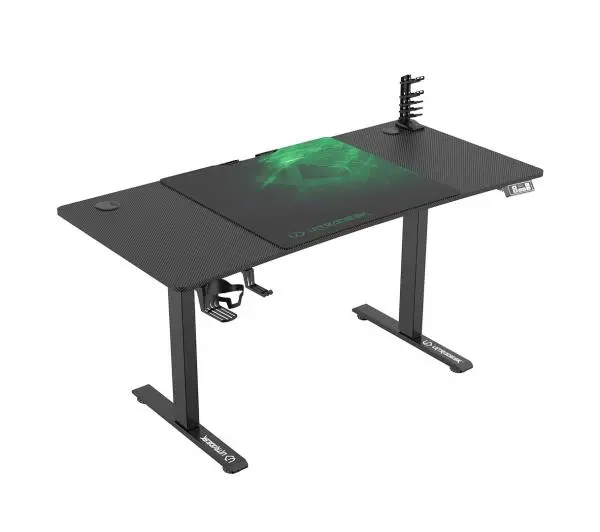 Ultradesk LEVEL V2 140cm Regulacja wysokości Czarno-zielony - Kup na Raty - RRSO 0%
