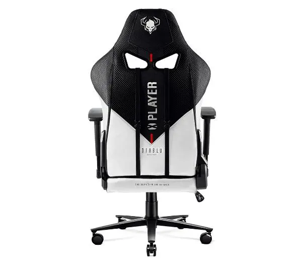 Diablo Chairs X-Player 2.0 King Size Gamingowy do 160kg Skóra ECO Tkanina Czarno-biały - Kup na Raty - RRSO 0%