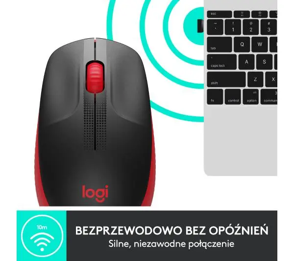 Logitech M190 Czarno-czerwony