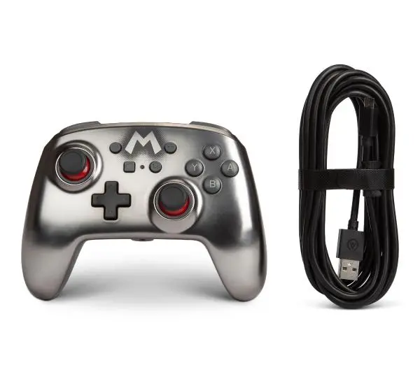 PowerA Enhanced Mario Silver do Nintendo Switch Przewodowy