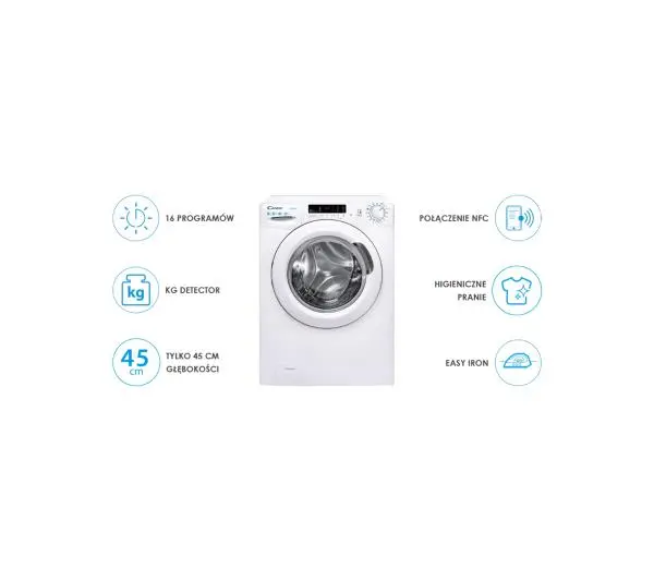 Candy Smart CS 1272DE/1-S Slim 7kg 1200obr/min - Kup na Raty - RRSO 0%