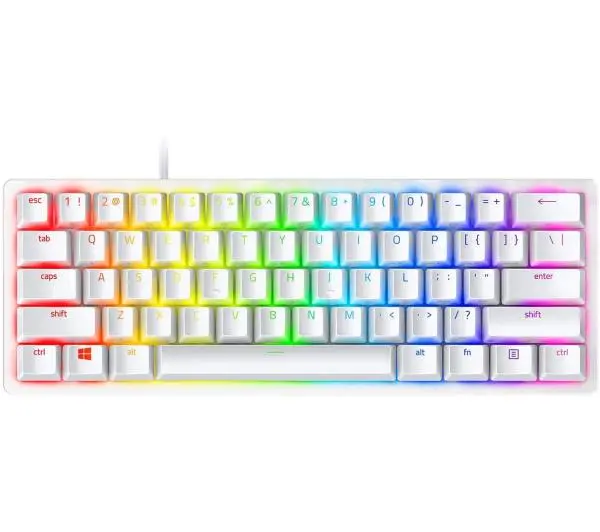 Razer Huntsman Mini Clicky Red  Linear Optical Switch Red mercury Biały