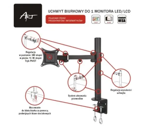 ART L-01 od 13" do 27" Max 10kg