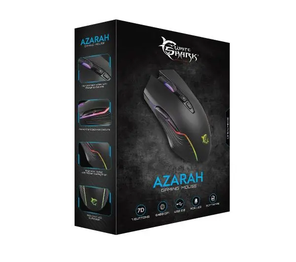 White Shark AZARAH RGB Czarny