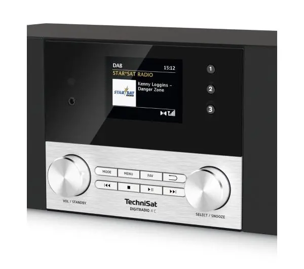 TechniSat DigitRadio 4C Radio FM DAB+ Bluetooth Czarno-srebrny - Kup na Raty - RRSO 0%