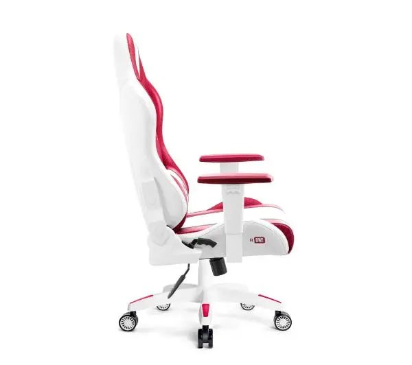Diablo Chairs X-One 2.0 Normal Size Gamingowy do 136kg Skóra ECO Tkanina Biało-czerwony - Kup na Raty - RRSO 0%