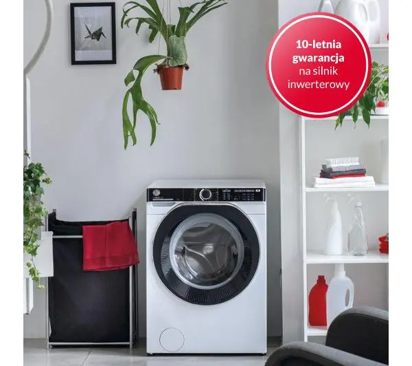 Hoover H-Wash 500 HWP4 37AMBC/1-S Slim 7kg 1300obr/min Zdalne sterowanie - DRUGI -30%, ALBO 5-TY ZA 1ZŁ - Kup na Raty - RRSO 0%