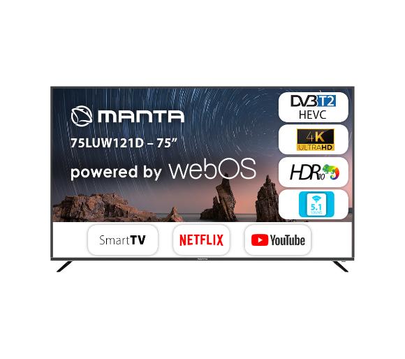 telewizor LED Manta 75LUW121D DVB-T2/HEVC