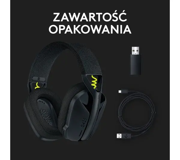 Logitech G435 Lightspeed Nauszne Czarny