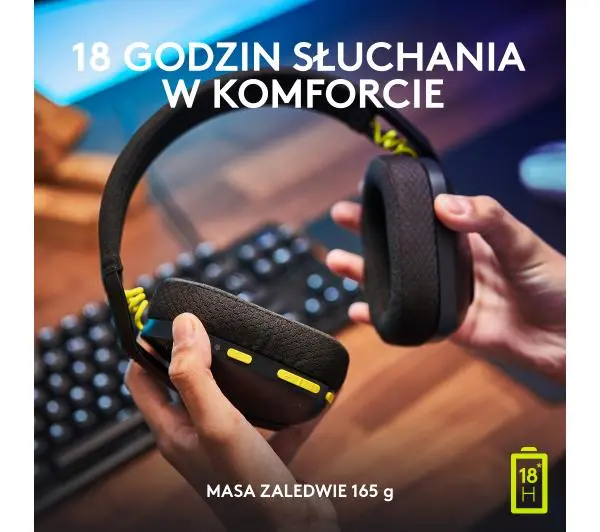 Logitech G435 Lightspeed Nauszne Czarny