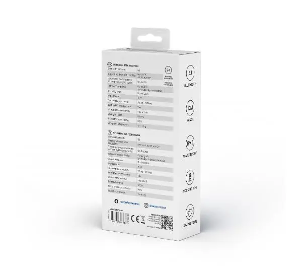 Savio TWS-09 Dokanałowe Bluetooth 5.1 Czarny