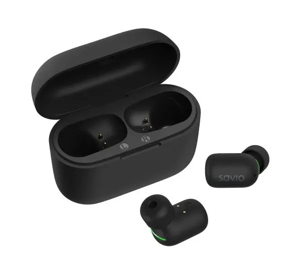 Savio TWS-09 Dokanałowe Bluetooth 5.1 Czarny